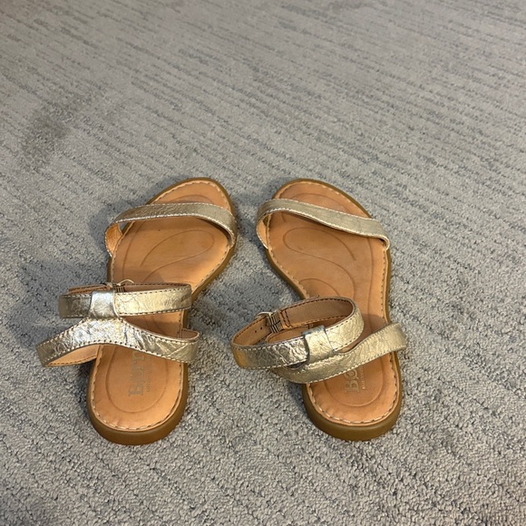 Born Shimmering Gold Strappy Sandals - Picture 3 of 8